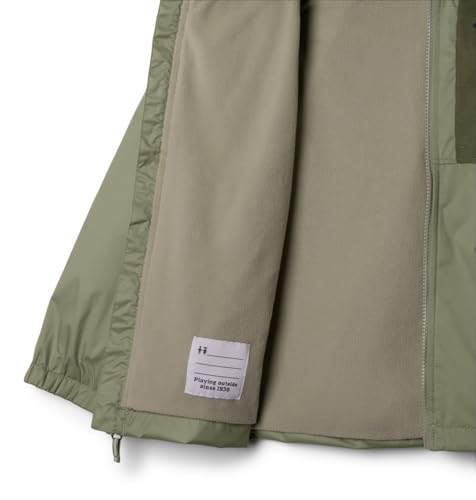 Columbia Youth Boys Rainy Trails II Fleece Lined Jacket, Safari/Stone Green Slub, XX-Small3