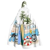 Capa con capucha estampada para surfear con aletas de buceo, disfraz de bruja y vampiros de la parca para niño y niña