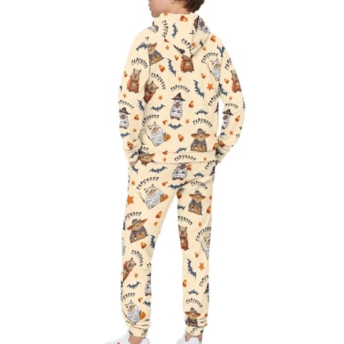 Renewold Halloween Tracksuits 2 Piece Sweatsuits Set Kids Hoodie Sweatshirt and Jogger Sweatpants Boys Girls Activewear4