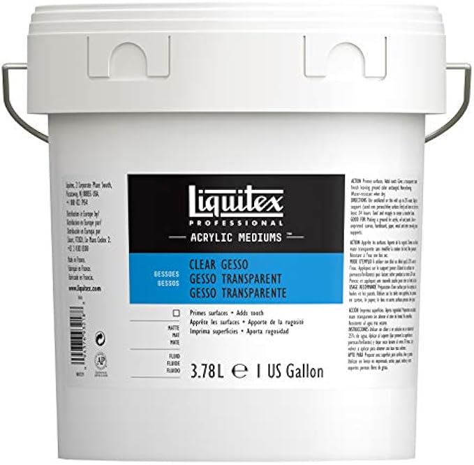Liquitex Professional Gesso Surface Prep Medium, 3.78L (128-oz), Clear