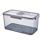 Contenedor de almacenamiento, caja de registro de tiempo - Contenedores de almacenamiento de alimentos para registro de tiempo - Caja de almacenamiento de alimentos en el refrigerador, Drenaje