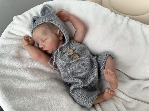 Zero Pam Bebe Reborn Silicona Cuerpo Completo 45 CM Muñecas Bebe Reborn Lavable Muñeca Silicona Muñecas Reborñ Silicoña Blanda para Niñas De 3 Años