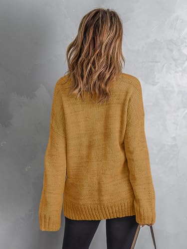 Image of Womens Loose Sweaters Sexy V Neck Long Sleeve Solid Knitted Jumper Pullover Sweatshirt Tops