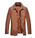 Produktbild CWXDIAN Winterjacke, Outdoor-Mode Leder warm atmungsaktiv Revers Reißverschluss PU-02 braun Stehkragen_52