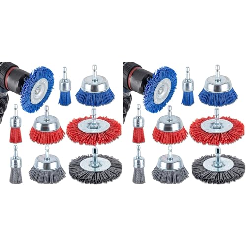 Brosse nylon abrasive haute densité ensemble de brosses de forage de finition durable - 2