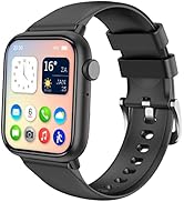 Nuvance, Smartwatch Heren & Dames, 45mm, voor iOS & Android, Stappenteller en Hartslagmeter, Wate...