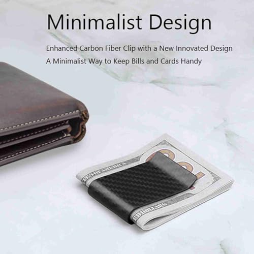 Portfel z Klipsem na Pieniądze z Włókna Węglowego Ultralight Business Money Cash Clip Cards Credit Clamp Wallet Przenośny Wizytownik dla Kobiet Mężczyzn