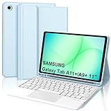 【Compatibilité】Cet étui clavier est compatible avec le Samsung Galaxy Tab A11+/A11 Plus 11 pouces 2025 (Modèles: SM-X230/X235/X236/X238) et le Samsung Galaxy Tab A9+/A9Plus 11 pouces 2023 (Modèles: SM-X210/X216/X218). Veuillez vérifier le modèle de votre tablette avant d'acheter.