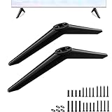 TV Stand for Westinghouse Roku TV Legs, TV Stand Legs for Compatible with Holes Center Distance 1.3cm/0.51inch - 2.4cm/ 0.94inch, Please Measure Distance Between TV Bottom Two Holes, Black