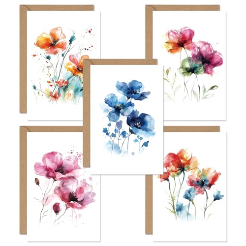 Cartes de vœux florales avec enveloppes pour ne plus oublier aucun anniversaire