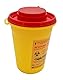 TIGA-MED Kanülen Abwurfbehälter | 5 Stück | 1 Liter / 1000ml | Kanülenbox Entsorgungsbox Kanülensammelbox Kanülensammler Nadelabfallbehälter