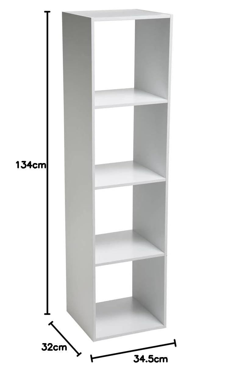 5five - étagère Colonne 4 Cases Mix n modul Blanc