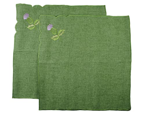 Par de Servilletas de Tela con Diseño Balmoral Thistle miniatura 3