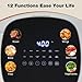 OLIXIS Air Fryer 6 Quart with Window Square Air Fryer 12-in-1 Air Fry, Roast, Reheat, Dehydrate, Bake, Steam, Fries, Custard, Chicken, Wings, Sea Food, Vegetabels,400F Grey