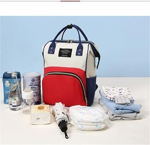 Sac à dos à langer grande capacité bleu clair avec rangement bébé