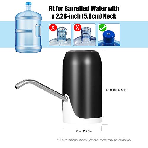 lifcasual Bomba de água potável elétrica Portátil USB recarregável Dispensador de água Dispositivo d