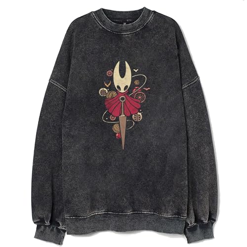 Bellelement Vintage Dark Fantasy Knight Sweatshirt Video Game Shirt Red L