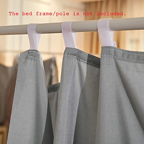 Mengersi Solid Four Corner Post Canopy Bed Curtains Sheer Cover Mosquito Net For Boys Kids Adults Bedroom Decoration (Queen, Gray) #TOP6