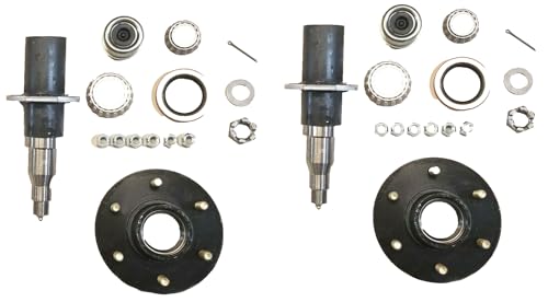 Everything for trailers, RVs and trucks and more - 6000# Build Your Own trailer For Axle Kit w/6 x 5.5 Lug Hubs FLANGED Round Spindle (FS1XN-2860)
