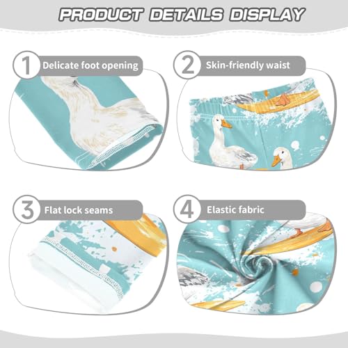 Goose Surfer Girls Leggings,Workout Leggings for Girls Toddler Athletic Legging Size for 3-10T3