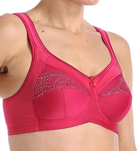 Amoena Women's Isadora Wire-Free Full Figure Bra, Raspberry, 40A