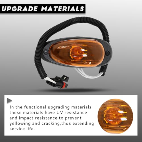 Side Turn Signal & Side Marker Light with Harness Fit for Freightliner Columbia and Century Truck With Wire harness by Easyinst - Image 3