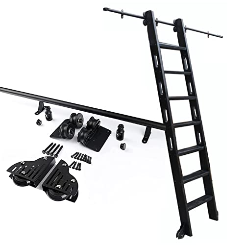 Kit rail pour échelle de bibliothèque coulissante acier robuste haute précision - 2