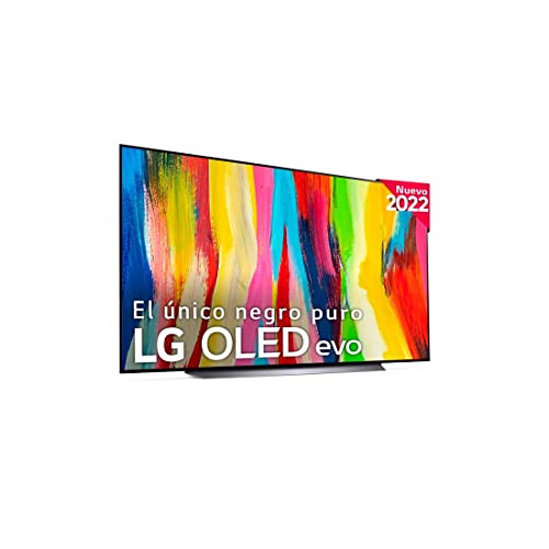 Televisor LG OLED77C24LA - Smart TV webOS22 77 pulgadas (195 cm) 4K OLED evo, Procesador Inteligente Gran Potencia 4K a9 Gen 5 con IA, compatible formatos HDR, HDR Dolby Visión, Dolby Atmos, TV Ga ming -Clase de eficiencia energética F