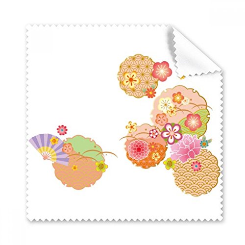 Chiffon de nettoyage tissu pour lunettes et écran motif géométrie sakura 5pcs