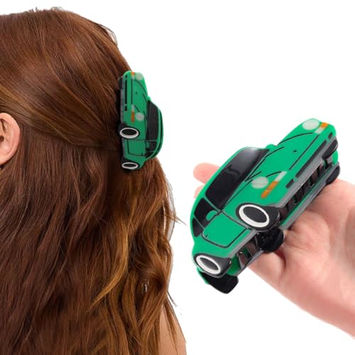 Green Sports Car Hair Claw Clip - 3.66 Inch Large Acetate Hair Claw for Women, Teens, Girls, Non-Slip Grip, Fashion Hair Accessories for Thick Hair, Ponytail, Bun Gift