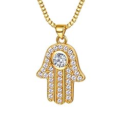 07. cz hand of fatima/gold plated copper