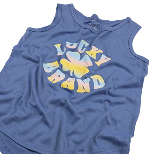 Lucky Brand Girls' 2-Piece Loose-Fit Pajamas Set, Sunset Ombre Lucky, 8 #TOP2