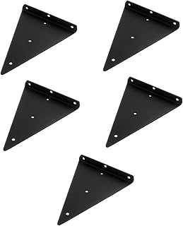 Homoyoyo 5pcs Partition Support Frame Plant Shelf Plant Holder Plants Pots Floating Entertainment Center Triangle Shelf Bracket Video Game Storage Brackets for Shelves Shelf Brackets Black
