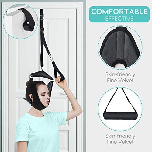 Neck Stretcher Cervical Neck Traction Device For Home Use Over The Door Neck Traction Portable Neck Pain Relief Physical Therapy Aids For Neck Decompression Devices #TOP4