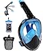 HELLOYEE Full Face Snorkel Mask for Adults Kids Panoramic View Snorkeling Mask Free Breathing Anti-Fog Anti-Leak Design with Detachable Camera Mount