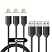 NetDot Upgraded 2nd Generation USB2.0 Fast Charging Magnetic Micro USB Cable, 5' - Black (Pack of 3)