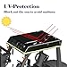 BENVOL Forklift TOP Cover, Black Transparent PVC, 0.5MM Thickened,Sun Protection, UV Protection, Shade, Sun,47'W X 45'L, Suitable for 6000lb Forklift Roof.