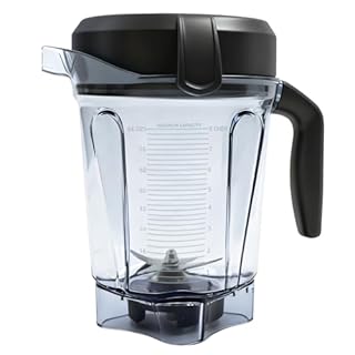 Blender Pitcher 64oz Low-Profile, Compatible with 750, 5200, 5000, 6300, 7500, Vm0102, Vm0103, Vm0197, E310 Classic/Explorian/Commercial Series etc Container Jar Cup,5 Years Warranty