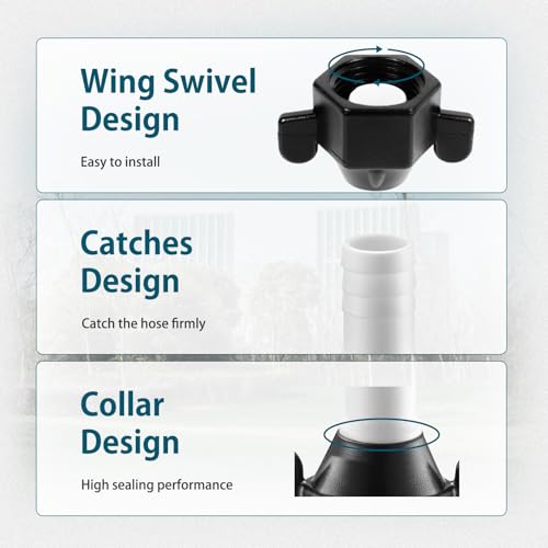 Image of WASSERMANN RV Plumbing Parts, 1 /2 inchNPSF-1 /2 inchBarb Straight Swivel Adapter, RV Water Pump Fittings for Water Pump Strainer & RV Water Pumps, Nylon, 2 Pack