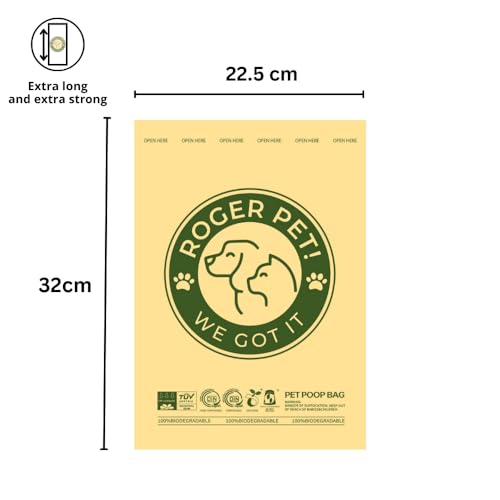 Image of Biodegradable Dog Poop Bags Rolls - Unscented, Compostable Trash Bag With Dispenser And Leash Clip - 16 Rolls of 240 Poop Bags for Dogs and Cat, Thick And Ideal Pet Waste Bags