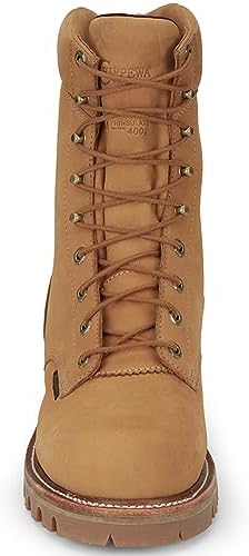 Chippewa Men's 9" Super Dna Lace-Up Waterproof Work Boot Steel Toe Wheat 10.5 EE US | Image 3