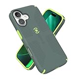 Speck CANDYSHELL Grip +MS Case for iPhone 17 - NEO DRAB/Glow Green | Slim Protective Grip | Drop Protection | MagSafe Compatible