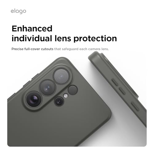 Image of elago Magnetic Silicone Case Compatible with Samsung Galaxy S26 Ultra Case, Compatible with MagSafe Accessories, Protective Cover, Shockproof, Slim, Anti-Scratch Soft Microfiber Lining (Medium Grey)