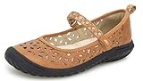 Jambu Women's Wildflower Mary Jane Flat, Tan, 8 M US