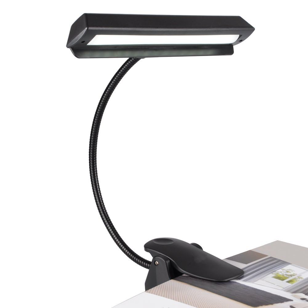 Led Rechargeable Music Stand Light - Folding Clip On Piano Lamp Portable Professional with 2 - Level Dimmable