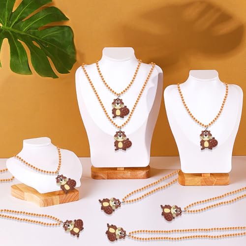 Image of 24 Pack Beaver Necklace Party Favors for Wild Animal Themed Baby Shower, Birthday Party Goodie Bag Fillers，School Carnival Rewards, Photography Props, Home Decorations, Classroom Prize