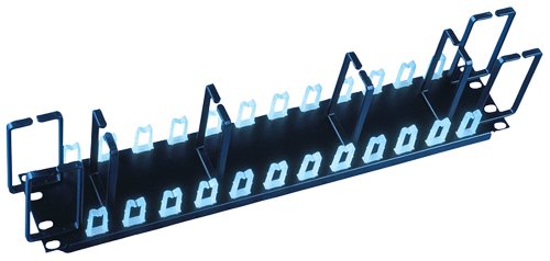 Allen Tel Products AT55WMP-2 3.5-Inch Height, 2 Rack Units Wire Management Panel with Clips