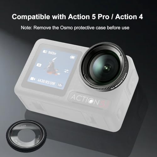 Filtro macro de primer plano para DJI Osmo Action 4 con montaje de rosca 2