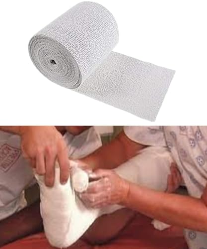 Venda de yeso para fijación rápida para cura de heridas, 4 pulgadas por 5 yardas, para brazos, piernas y pies con fractura miniatura 4