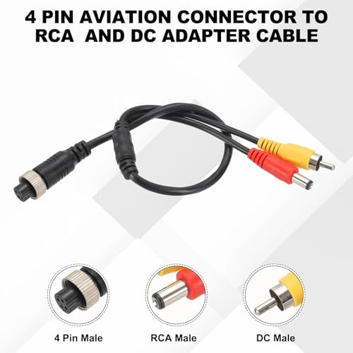 Cable adaptador PATIKIL 4 pines a RCA macho 35 cm miniatura 3